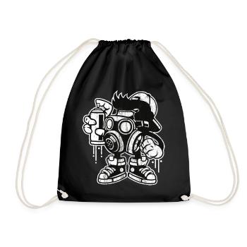 GRAFFITI BOMBARDIER - Comic Design shirt Cartoon Manga - Sac de sport léger - noir - Devant