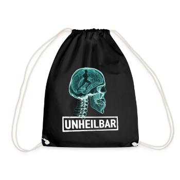 LÄUFER LAUFEN UNHEILBAR RÖNTGEN LUSTIG GESCHENK - Turnbeutel - Schwarz - Vorne
