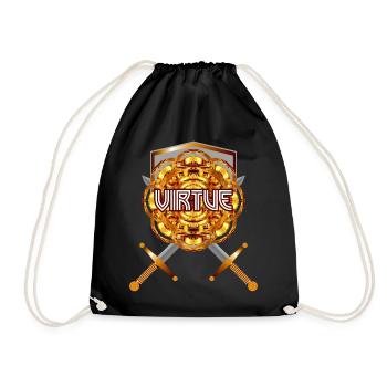 Virtue (Gold) - Drawstring Bag - black - Front