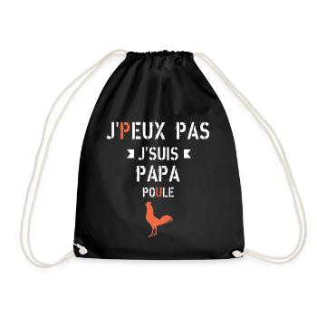 J peux pas j ai papa poule - Sac de sport léger - noir - Devant
