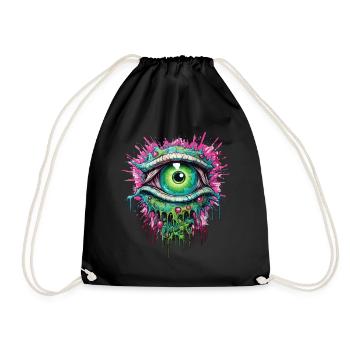 Zombie Auge Apokalypse Halloween Zombiejäger - Turnbeutel - Schwarz - Vorne