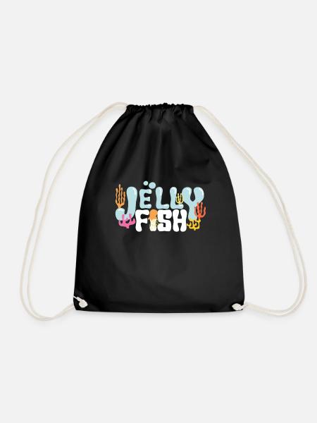 JELLYFISH QUALITY WATER OCEAN - Drawstring Bag - black