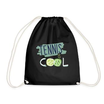 TENNIS IS COOL SPORT FIT - Turnbeutel - Schwarz - Vorne