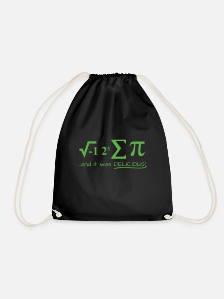 design I ate some pie and it was delicious mathe - Turnbeutel - Schwarz