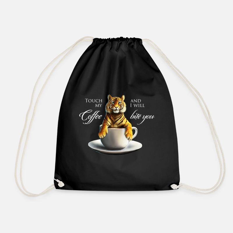 Touch my Coffee and I will bite you - Turnbeutel - Schwarz