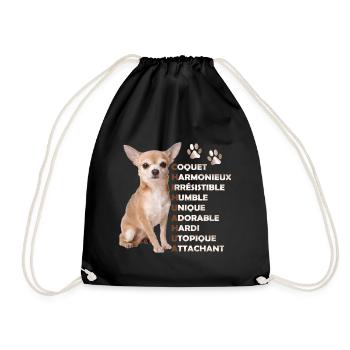 CHIHUAHUA CHIEN - Sac de sport léger - noir - Devant