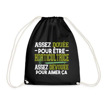 Horticultrice Horticulture Arbre Nature Métier - Sac de sport léger - noir - Devant