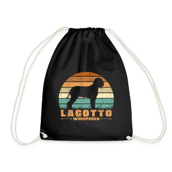 Lagotto Romagnolo Chuchoteur - Sac de sport léger - noir - Devant