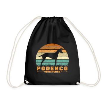 Podenco Canario Whisperer - Sac de sport léger - noir - Devant