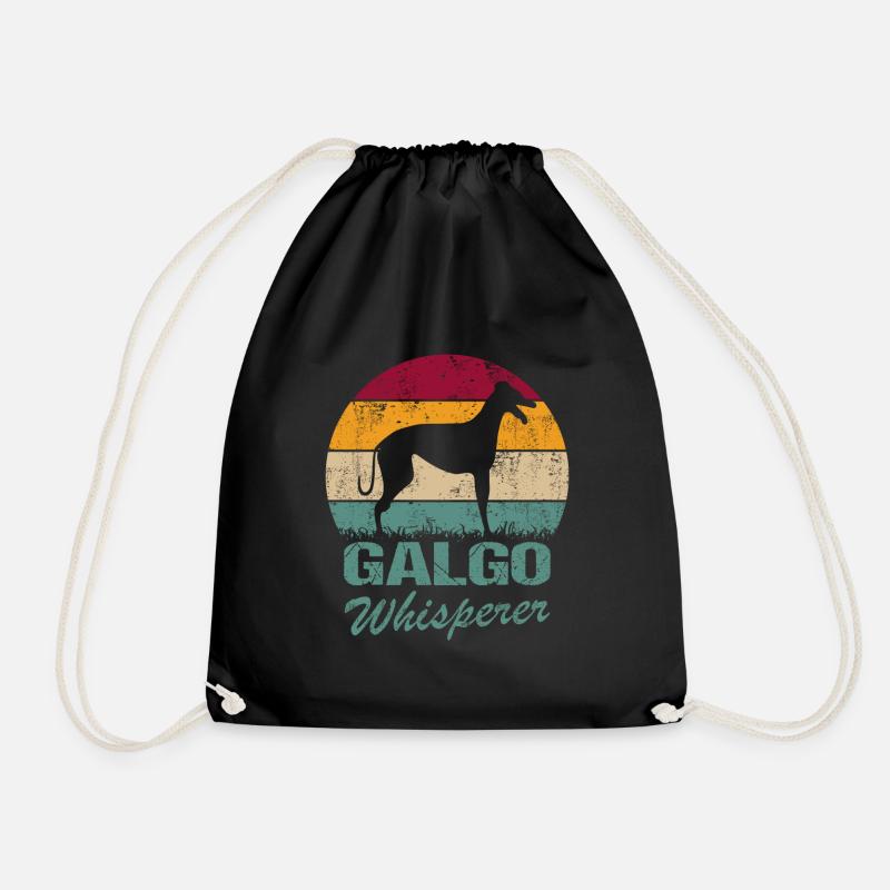 Galgo Espanol Hund Windhund Flüsterer - Turnbeutel - Schwarz