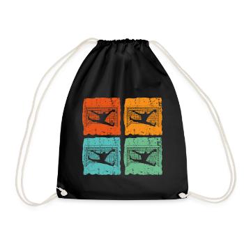Gardien de handball Gardien gardien de but Vintage Retro - Sac de sport léger - noir - Devant