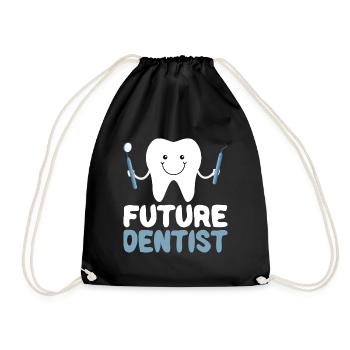 Future Job Dentist Junior Dentist Baby Boy - Drawstring Bag - black - Front