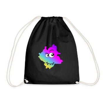 Kleksi© - La teinture avec style #Rainbow - Sac de sport léger - noir - Devant