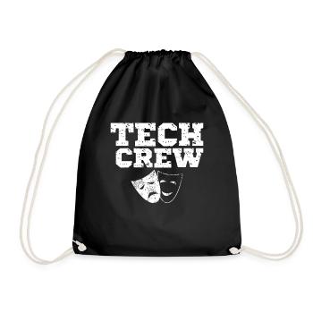 Tech Crew Sound Theater Uniform Musical Studio - Drawstring Bag - black - Front