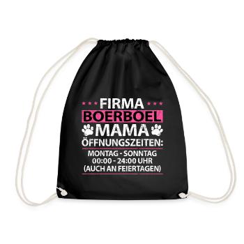 South African Boerboel Hund Mama Spruch Pink - Turnbeutel - Schwarz - Vorne