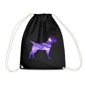 Heather Terrier Moon Mountains Silhouette Vecteur Violet - Sac de sport léger - noir - Devant