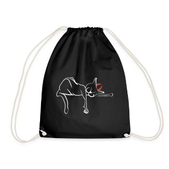 Cats are devils - funny tshirt - Drawstring Bag - black - Front