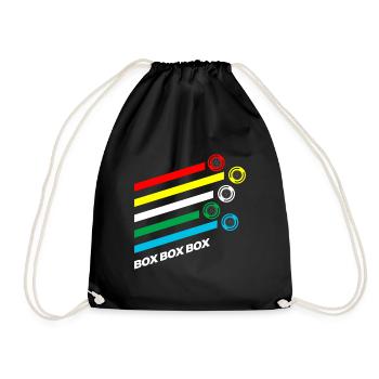 Box Box Box Grand Prix Reifenmischung Optionen - Turnbeutel - Schwarz - Vorne