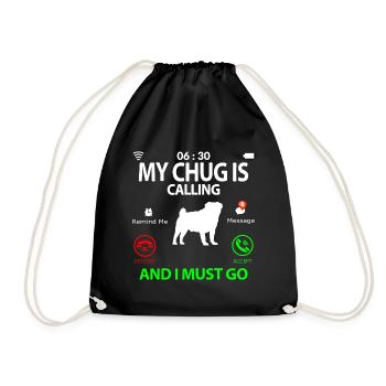 Chug dog calls Funny saying Funny Dictons Funny - Sac de sport léger - noir - Devant