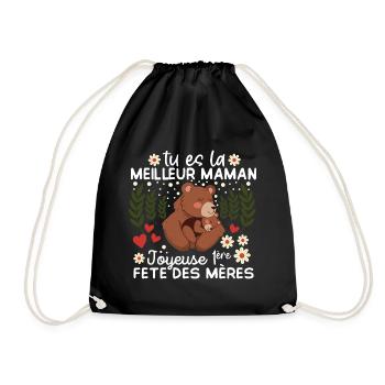 Meilleure Maman 1ère Fête des Mères Cadeau - Sac de sport léger - noir - Devant