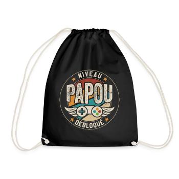 Niveau Papou Débloqué Annonce Grossesse Cadeau - Sac de sport léger - noir - Devant