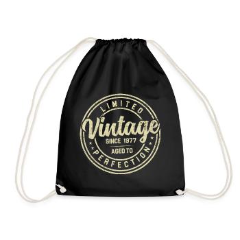 Vintage Des Années 1977 Cadeau D’anniversaire 1977 - Sac de sport léger - noir - Devant