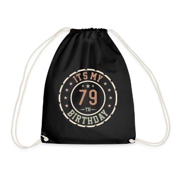 Es ist mein 79. Geburtstagsgeschenk 79 Jahre - Turnbeutel - Schwarz - Vorne