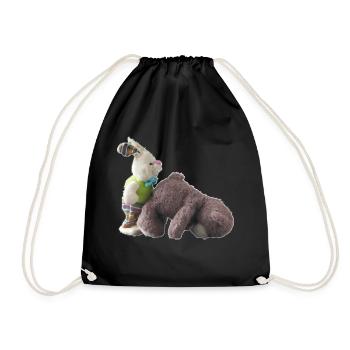 lapin ourson - Sac de sport léger - noir - Devant