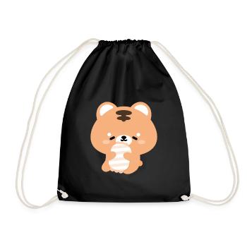 Sleepy Tiger - Drawstring Bag - black - Front