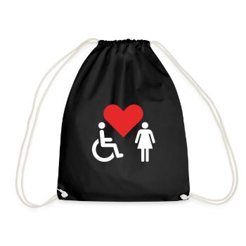 La Saint-Valentin En fauteuil roulant - Sac de sport léger - noir - Devant