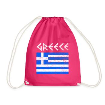 Grèce drapeau grec - Sac de sport léger - fuchsia - Devant