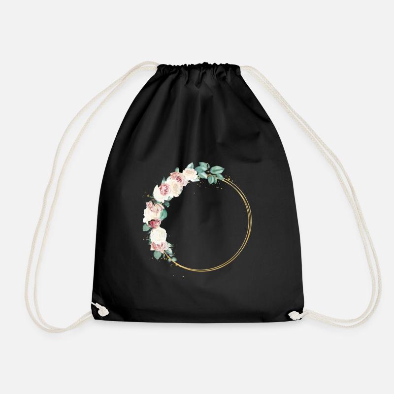 New roses wreath 1 - Turnbeutel - Schwarz