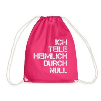 Je divise secrètement les mathématiques par zéro - Sac de sport léger - fuchsia - Devant