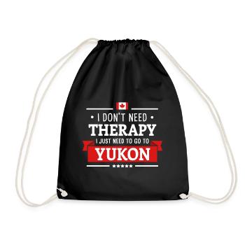 YUKON THERAPIE WHITEHORSE KANADA REISE GESCHENK - Turnbeutel - Schwarz - Vorne