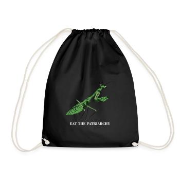Patriarchy Feminist Feminism Gift - Drawstring Bag - black - Front