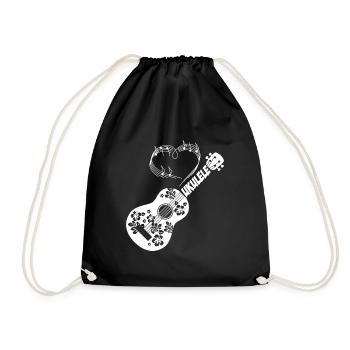 Love Ukulele Geschenk Musiker Hawaii - Turnbeutel - Schwarz - Vorne