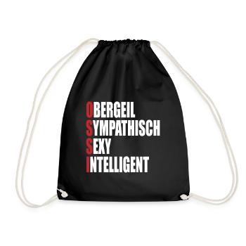 Ossi Geschenk DDR Ostdeutschland Generation - Turnbeutel - Schwarz - Vorne