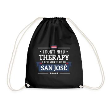 SAN JOSÉ COSTA RICA THERAPY PURA VIDA GIFT - Drawstring Bag - black - Front