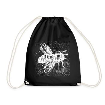 Abeille mordue - Sac de sport léger - noir - Devant