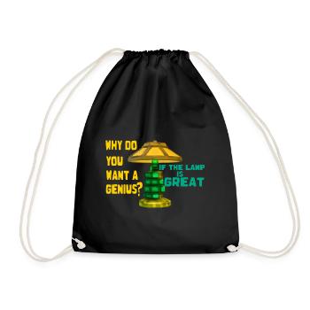 THE LAMP - Drawstring Bag - black - Front