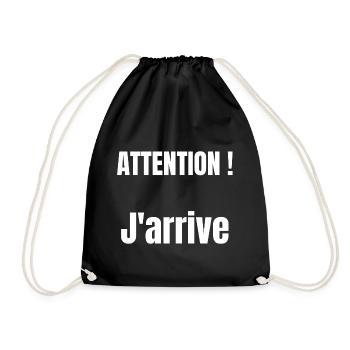 Attention ! J'arrive - Sac de sport léger - noir - Devant