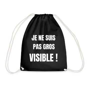 je ne suis pas gros - Sac de sport léger - noir - Devant