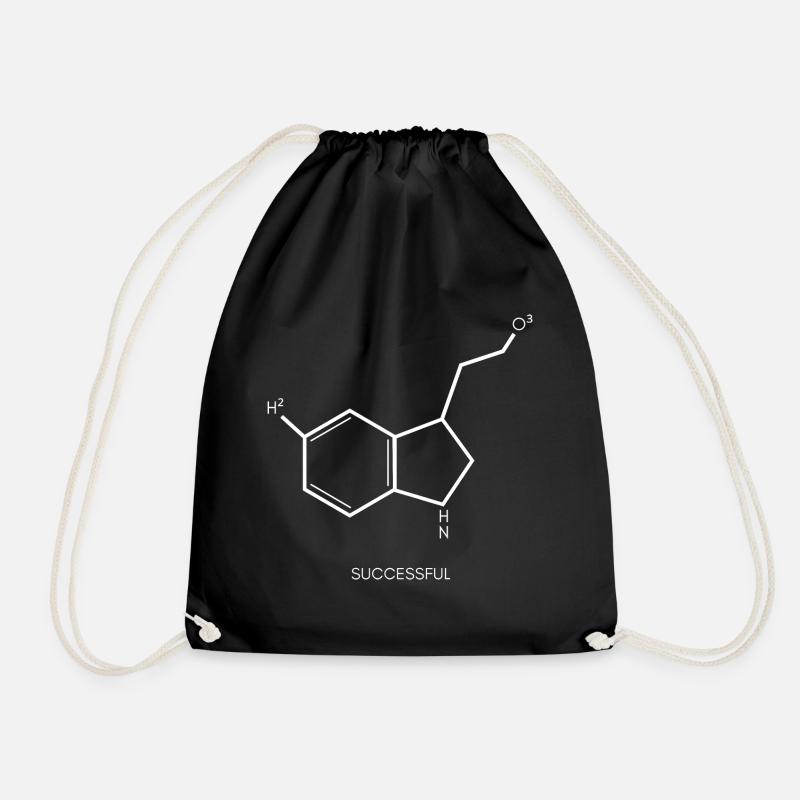 Successful Chemistry Compound Formula - Drawstring Bag - black