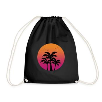 Palmiers Hawaï - Sac de sport léger - noir - Devant