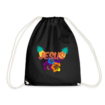 Jésus Hawaï - Sac de sport léger - noir - Devant