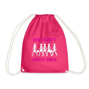 Féminisme : nous n’avons pas besoin des hommes - Sac de sport léger - fuchsia - Devant