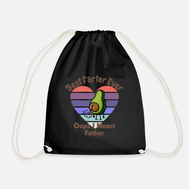 best father ever - Drawstring Bag - black