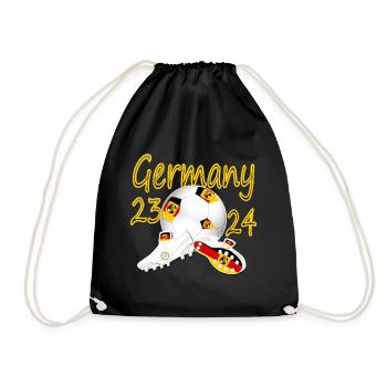 Germany football fans soccer design for 23 - 24 - Drawstring Bag - black - Front