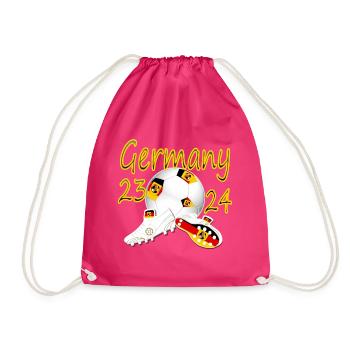 Germany football fans soccer design for 23 - 24 - Drawstring Bag - fuchsia - Front