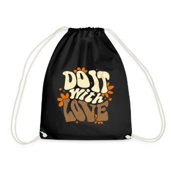 Faites-le avec amour - Sac de sport léger - noir - Devant
